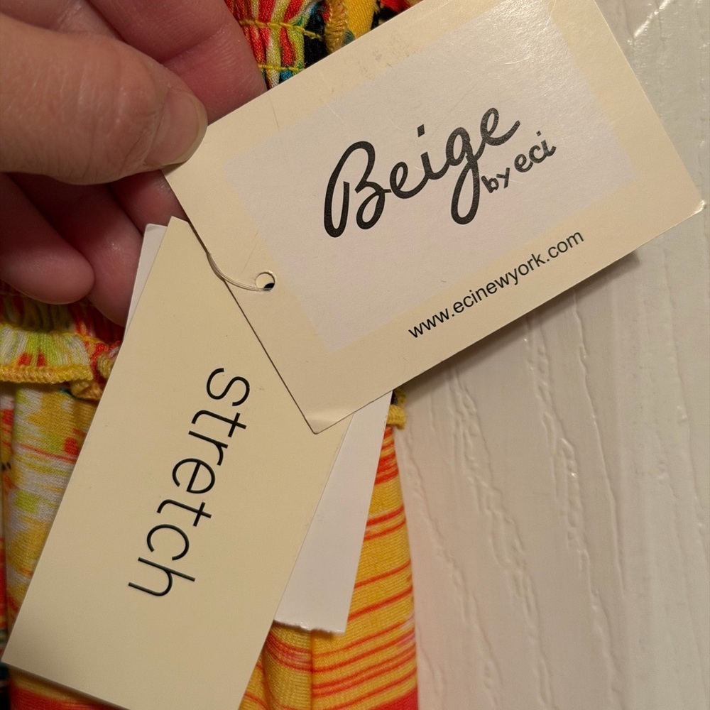 Beige by eci Colorful Maxi Dress sz 12 - Picture 8 of 9